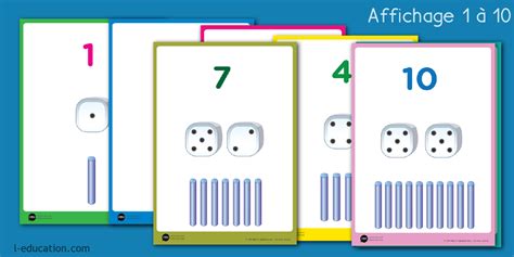 Affichage Des Nombres De 1 à 10 Cp Gs Compter Jusquà 10 Maternelle