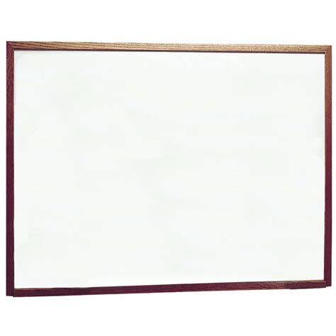 Aarco Products Inc Oak Wood Frame White Dry Erase Board Wall Mount 36 L X 24 H