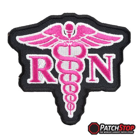 Registered Nurse Caduceus Pink Patch Medical Patches Pink Patch