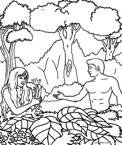 Printable Adam And Eve Coloring Pages For Kids Cool2bkids Bíblico