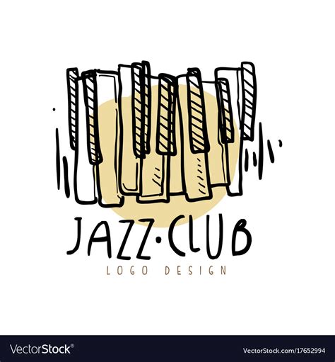 Jazz Club Logo Design Vintage Music Label Vector Image
