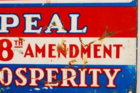 Repeal The 18th Amendment Tin Prohibition Sign