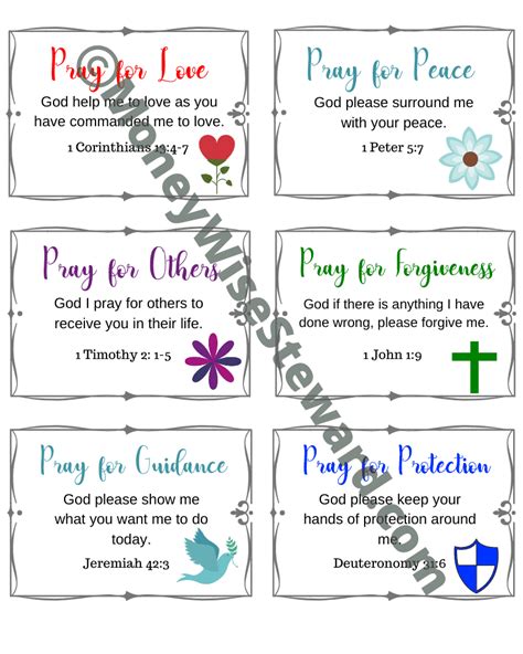 Free Printable Prayer Cards Printable Word Searches