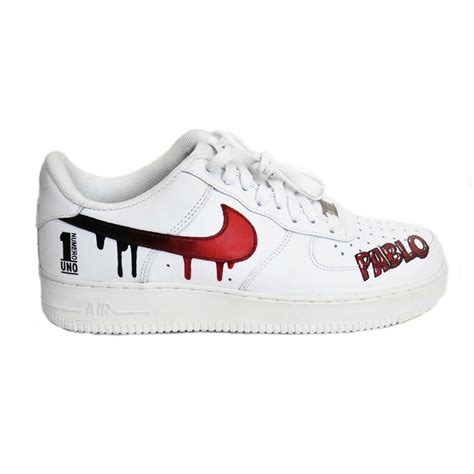 Trova una vasta selezione di nike air force 1 a prezzi vantaggiosi su ebay. Nike Air Force 1 Low All White Custom Pablo Numero Uno Shoes - 315122-111 | Basketballschuhe ...