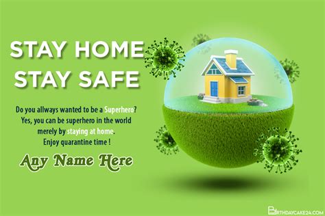 All of these pieces should be carefully chosen and heartfelt. "Stay Home Stay Safe" Greeting Card With Name Edit