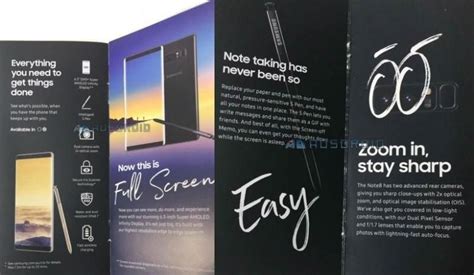 If You Needed Further Confirmation This Galaxy Note 8 Brochure Details