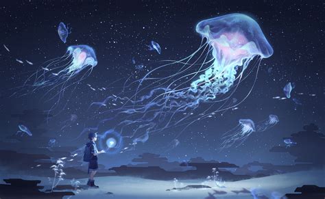 Pinterest Jellyfish Art Underwater Art Anime Art Fantasy