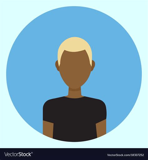 Male Avatar Profile Icon Round African American Vector Image
