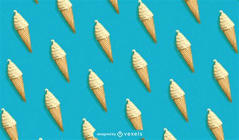 Realistic Ice Cream Cone Pattern Vector Download