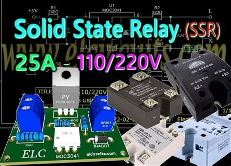 25a 110220v Solid State Relay Ssr Circuits Using Triac Bta24 600