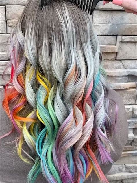 cool colorful hair color ideas such as blue black or enthusiastic fiery red or calm green