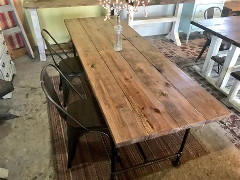 Industrial Metal Base Dining Room Table American Drew Modern Synergy