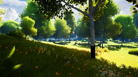 Stylized Birch Forest In Environments Ue Marketplace