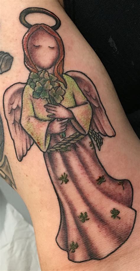 Irish Angel Tattoo Tattoos Angel Tattoo Portrait Tattoo