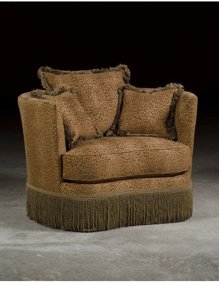 25 × 29 × 40 in lead time: Leopard Print Swivel Barrel Chair.