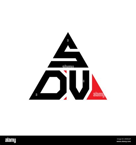 Diseño De Logotipo De Letra Triangular Sdv Con Forma De Triángulo Sdv