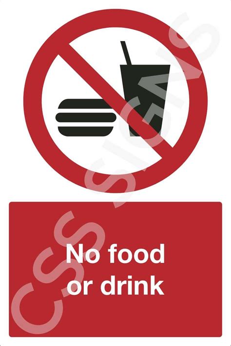 No Food Or Drink Sign Sign Shop Ireland Css Signs