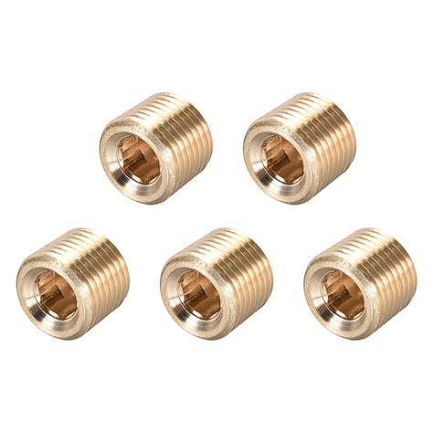 Brass Pipe Fitting Hex Counter Sunk Plug 18npt Male Socket Drive
