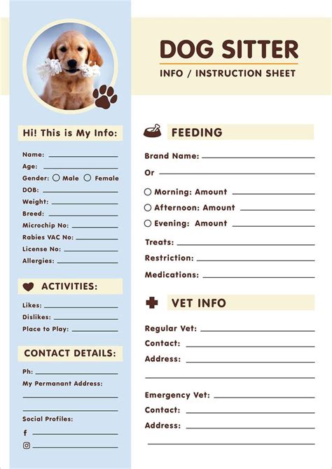 Free Printable Pet Information Sheet Printable Word Searches