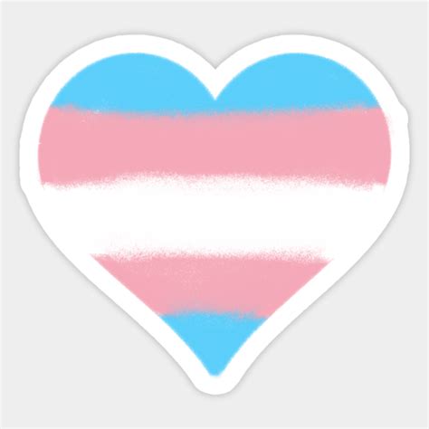 Transgender Flag Heart Transgender Flag Sticker Teepublic