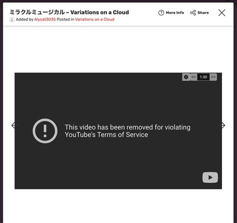 The Music Video For Variations On A Cloud Has Been Removed For