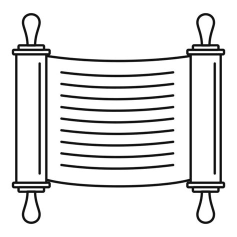 Open Torah Scroll Illustrations Royalty Free Vector