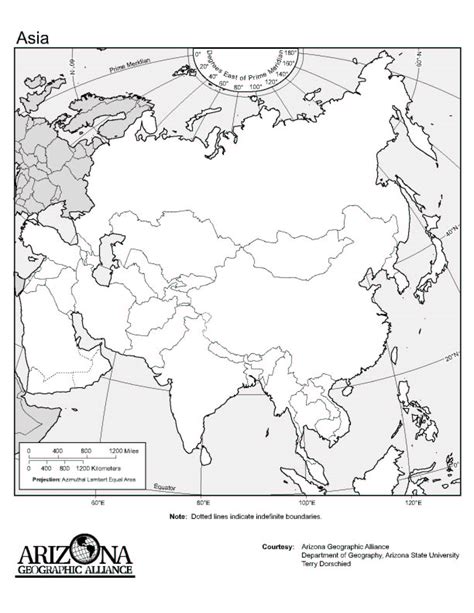 Asia Map Blank Worksheet