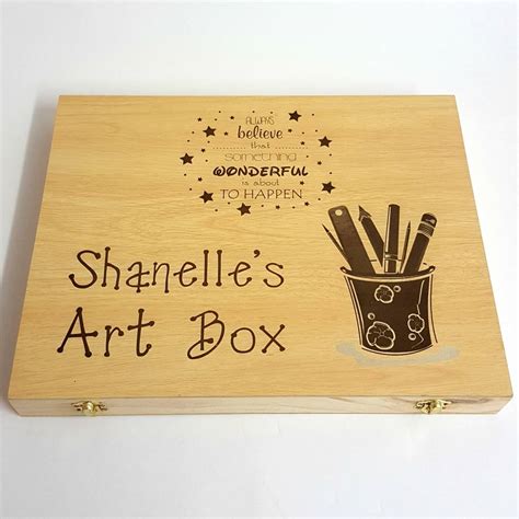 Personalised Childs Wooden Art Box By Little Foundry
