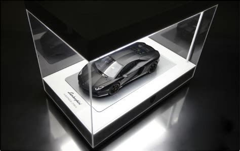Buy tingacraft acrylic display case/box (9.4 x 6.2 x 5.1 inch) 4 steps dustproof for 3.75 inch action figure car model: Illuminated Display Cases for Scale Models by Silent Autos