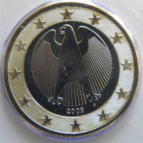 Prices might differ from those given by financial institutions as banks (european central bank, bangladesh bank), brokers or money transfer companies. Deutschland 1 Euro Münze 2008 F - euro-muenzen.tv - Der ...