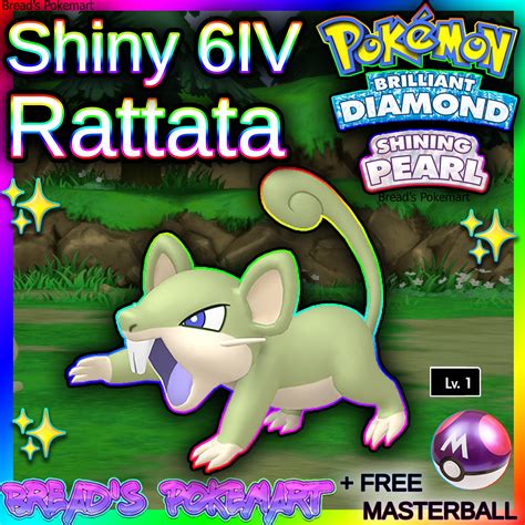Shiny Rattata 6iv Pokemon Brilliant Diamond And Shining Pearl Etsy Uk