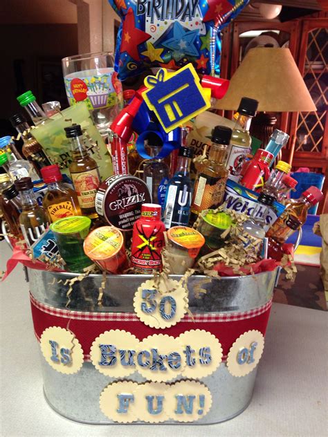 I love doing gift baskets! Pin by Heather Walker on Cute Stuff | 50th birthday gag ...