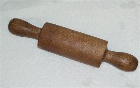 Antique Wood Rolling Pin Small Hand Carved Primitive