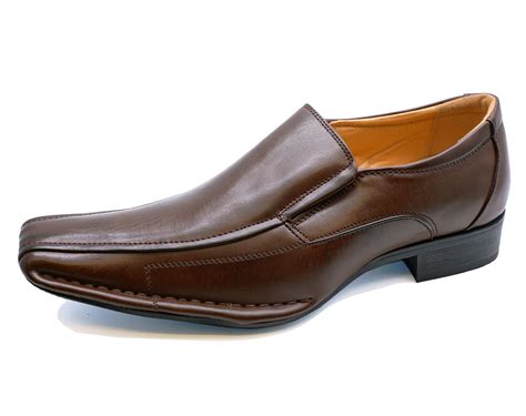Mens Dark Brown Slip On Work Wedding Smart Casual Loafers Shoes Sizes 6