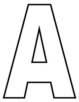 these capital letter outlines are perfect for crafts and letter