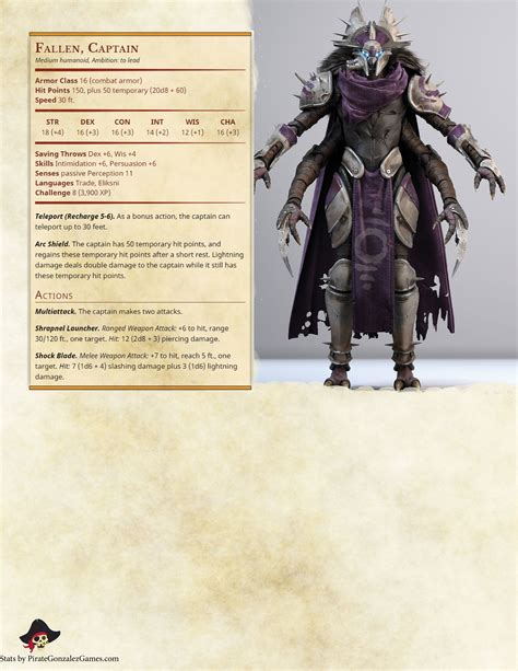 This video demonstrates and explains falling damage in the game of dungeons & dragons 5e. Fallen Captain | Dungeons and dragons homebrew, Dungeons ...