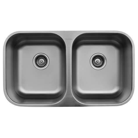 Reboot your kitchen · top brands · countertop estimator Karran Undermount Stainless Steel 32 in. 0-Hole 50/50 ...