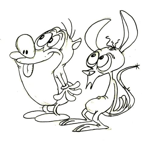Https://tommynaija.com/coloring Page/90s Coloring Pages Rin And Stimpy