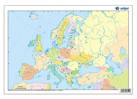 Mapa Mudo Europa Político Color 50 Hojas Edigol Ediciones Ah H1604