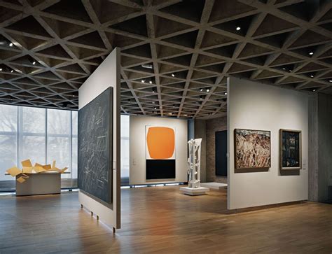 Louis Kahn Yale Art Museum Interior Concrete Triagular Ceiling