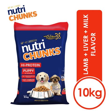 Nutri Chunks Dog Food Hi Protein Puppy Lamb Chicken Liver Milk Flavor
