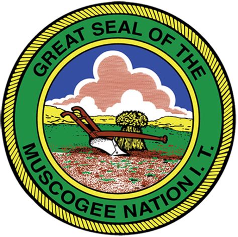 The Great Seal Of The Muscogee Nation Self Adhesive Decal Native