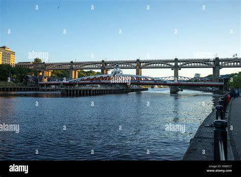 Swing Bridge And High Level Bridge Bridges That Span The River Tyne