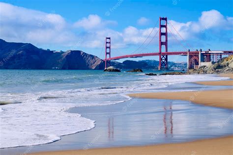 premium photo stunning view of the golden gate bridge from baker beach san francisco l