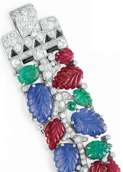 Art Deco Tutti Frutti Bracelet By Cartier