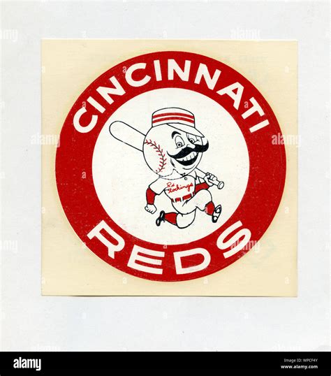 Vintage Cincinnati Reds Team Logo Decal Circa 1950s And 60s Stock Photo