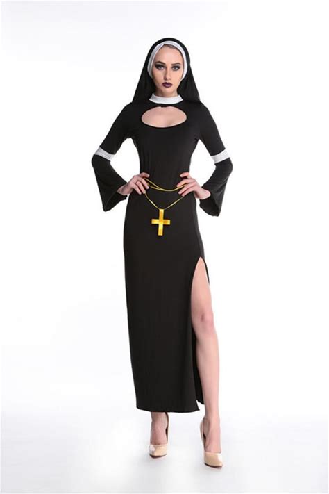 Halloween Sexy Nun Costume Religious Sister Outfit Hens Party Fancy