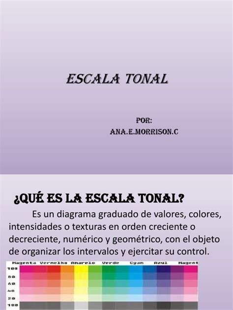 Escala Tonal Matiz Color Color Presentation Visual