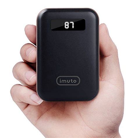 Imuto Power Bank 10000mah Pocket Size Portable Charger With Led Digital
