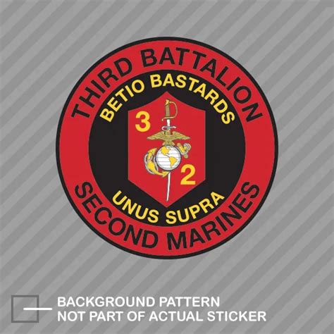 3rd Battalion 2nd Marine Regiment Usmc Sticker Decal Vinyl Marines Corp
